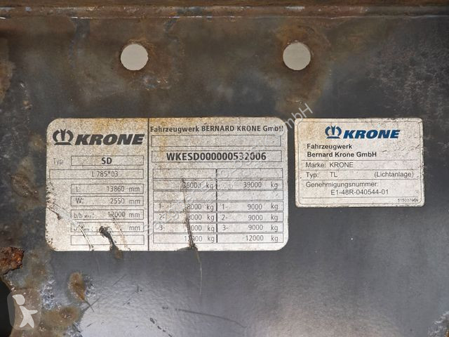 Semitrailer Krone / Textil / Liftachse