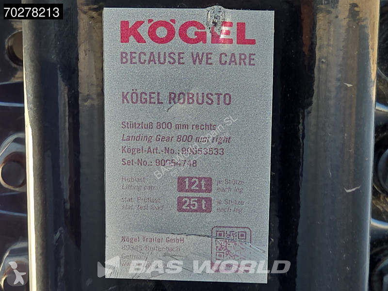 نصف مقطورة Kögel S24-1 NUEVO! Eje Elevador...