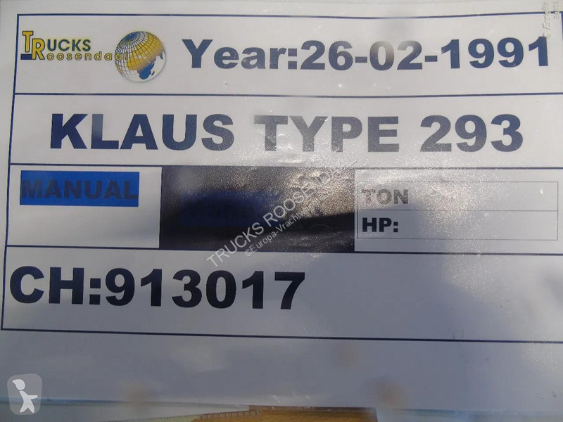 نصف مقطورة Klaus 20FT SELF PROPPELED ENGINE +...