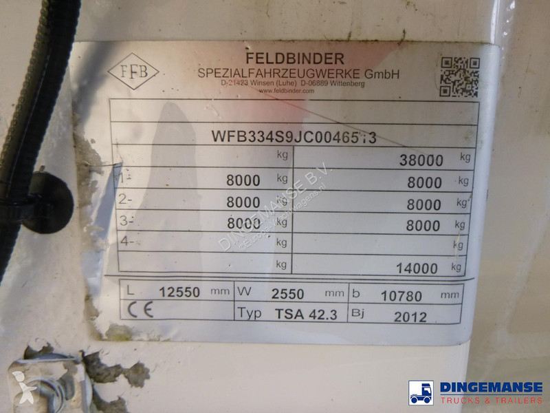 Semi remorque Feldbinder Fuel tank alu 44.5 m3...