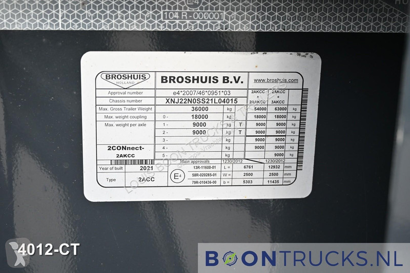 نصف مقطورة Broshuis 2 CONNECT-5AKCC |...