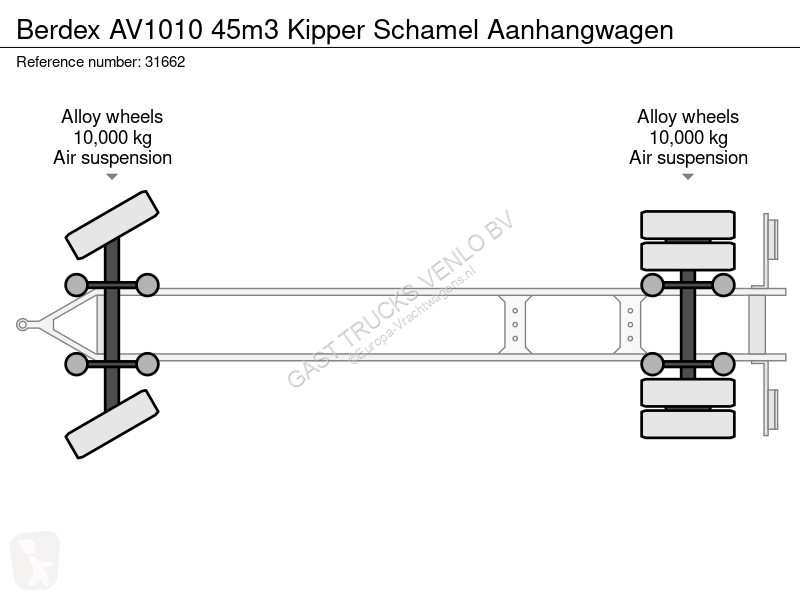 نصف مقطورة Berdex AV1010 45m3 Kipper Schamel...