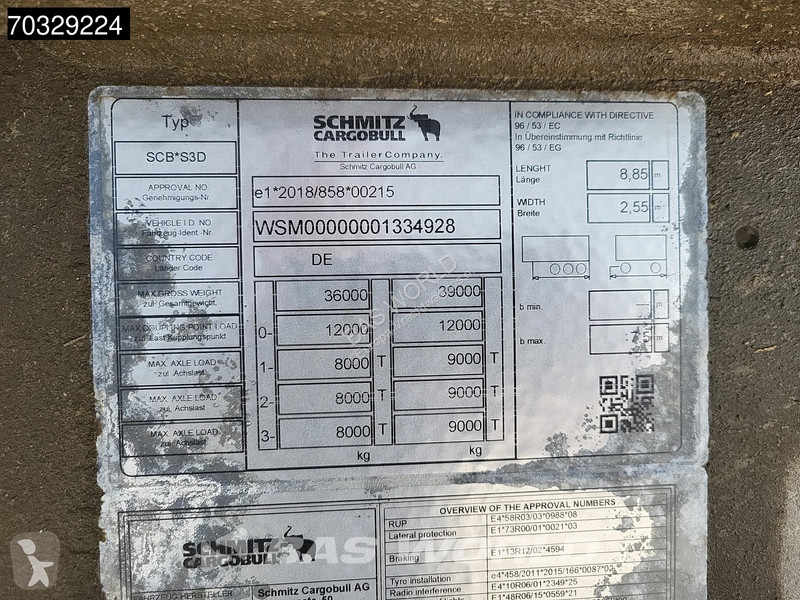 نصف مقطورة Schmitz Cargobull SCB*S3D