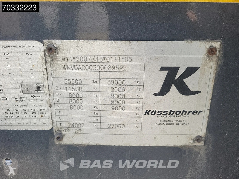 نصف مقطورة Kässbohrer CS APK 09/26 40ft 45ft...
