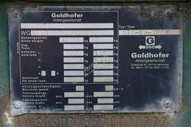 Náves na prepravu strojov Goldhofer STZ-L3-37/80