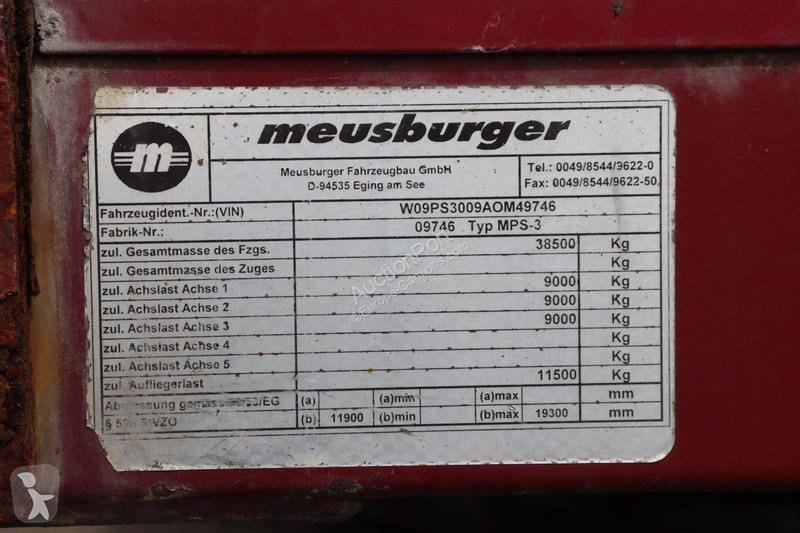 Semi remorque Meusburger MPS-3