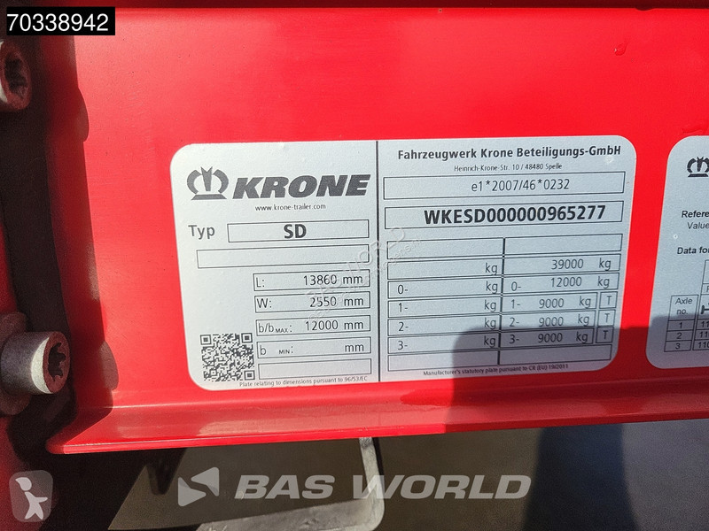 Krone Lift Axle MOT 01/27 semi-trailer