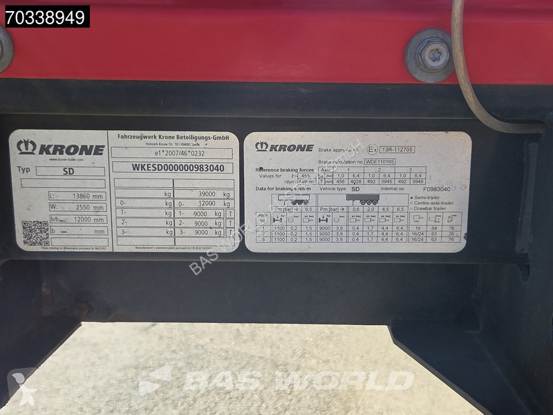 Krone MEGA Liftachse Lift + Hubdach semi-trailer