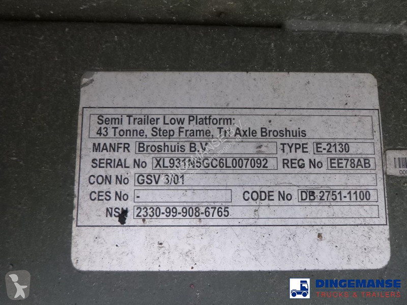 نصف مقطورة Broshuis 3-axle semi-lowbed trailer...