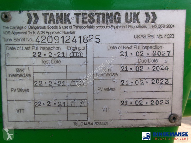 Semi reboque Feldbinder Fuel tank alu 42 m3 / /...