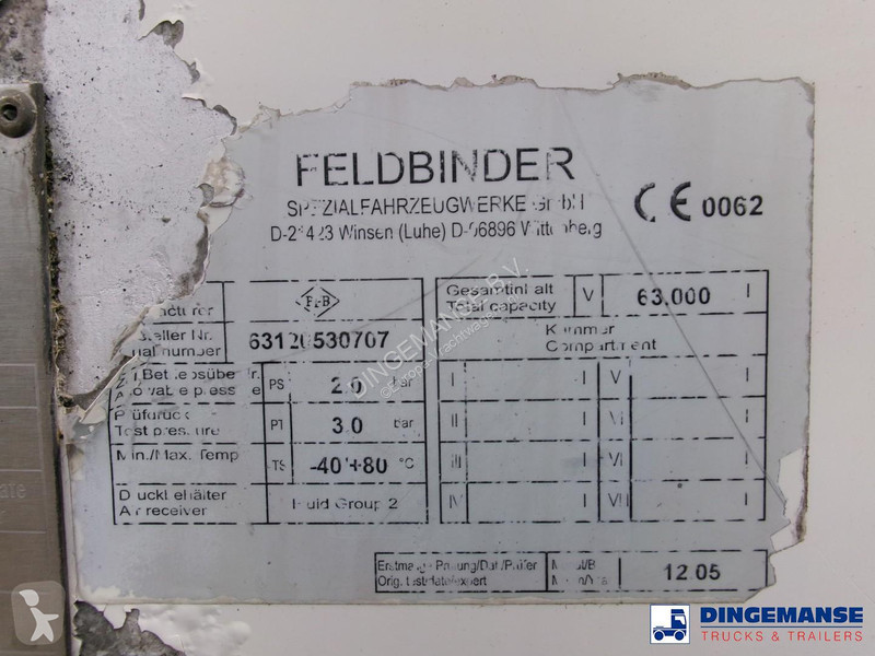 Semi remorque Feldbinder Powder tank alu...