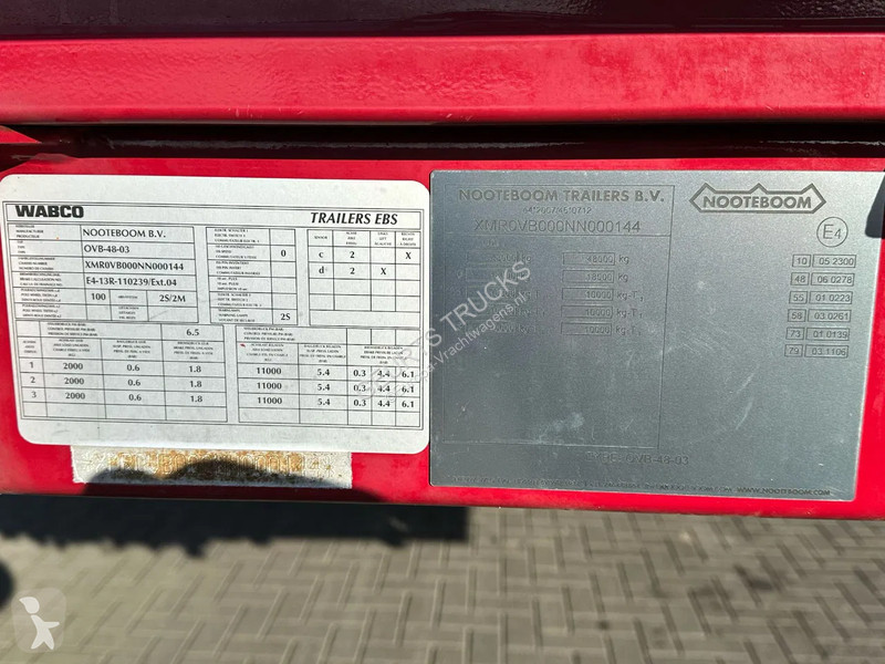 Semitrailer Nooteboom OVB-48-03 HYDRAULISCHE...