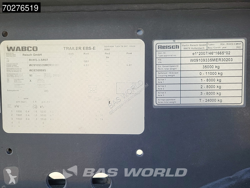 Semi reboque Reisch R24-RHKS-3-SR07 3 axles...
