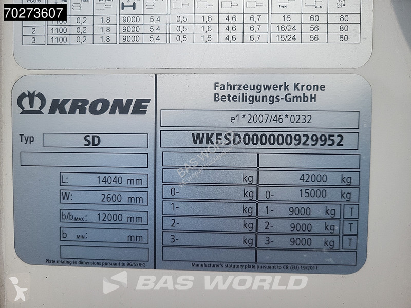 Semitrailer Krone TUV 06/25 Blumenbreit...