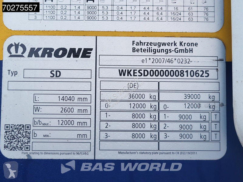 Semirimorchio Krone Thermo King SLXi 300...