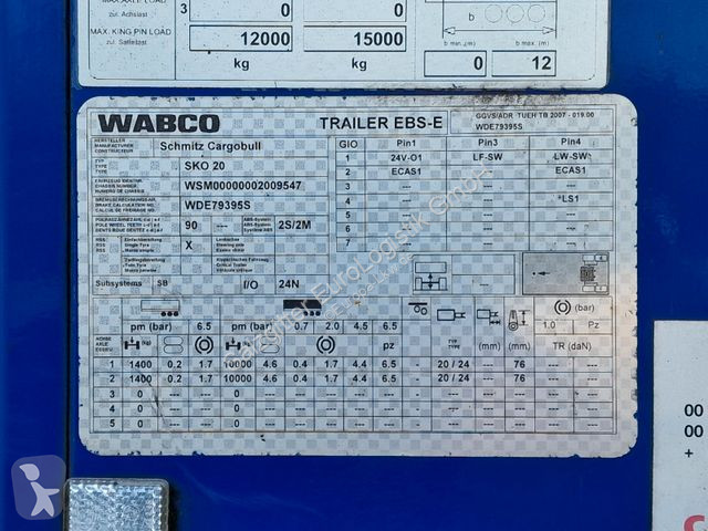 Semitrailer Schmitz Cargobull 20/LZG - 13.45...