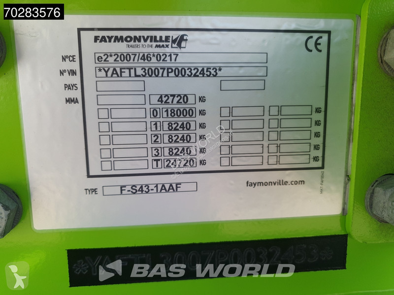 Semiremorca Faymonville F-S43-1AAF 3 axles...