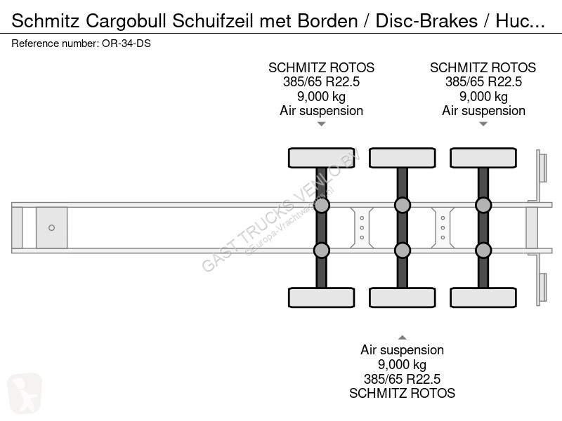 Oplegger Schmitz Cargobull Schuifzeil met...