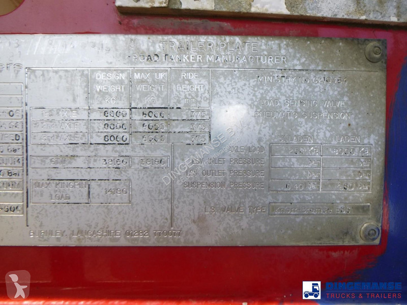 نصف مقطورة Crossland Vacuum tank alu 33 m3 / 1...