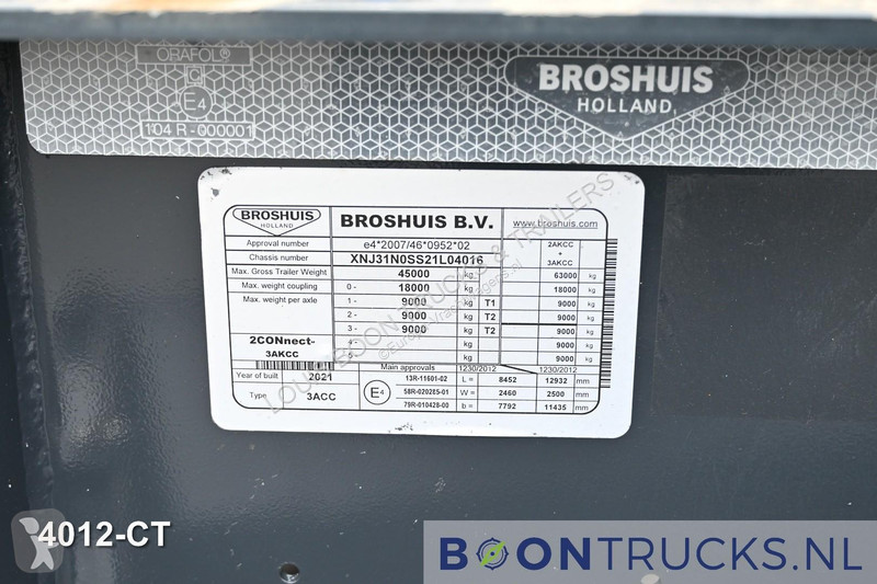 نصف مقطورة Broshuis 2 CONNECT-5AKCC |...