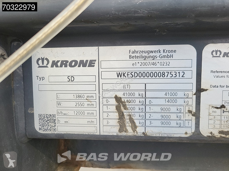 نصف مقطورة Krone Anti Vandalism Sliding Roof