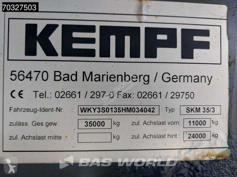 نصف مقطورة Kempf SKM 35/3 Lift Axle Alcoa
