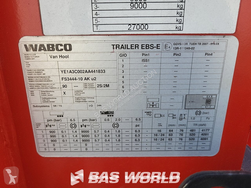 Semirremolque Van Hool