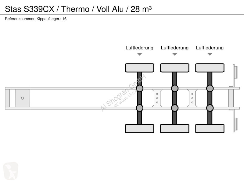 Oplegger Stas S339CX / Thermo / oll Alu / 28 m³
