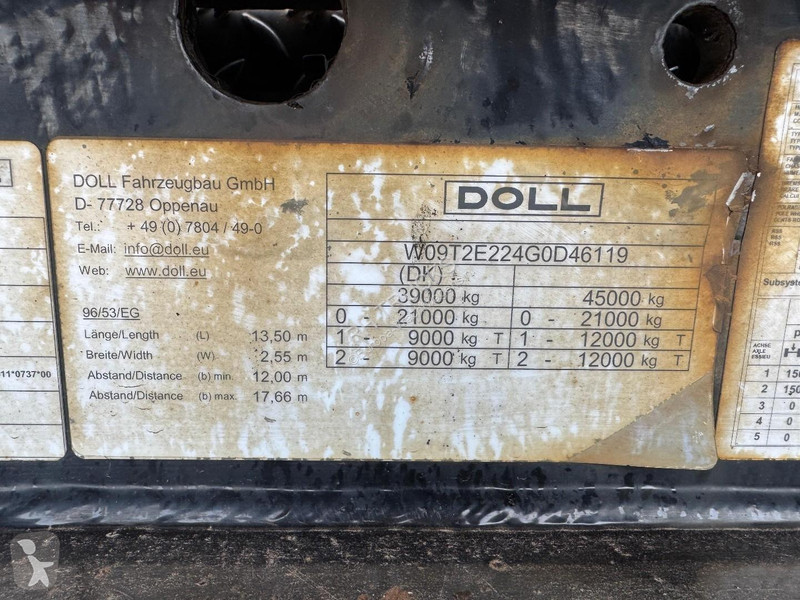 Semirremolque Doll T2E-S3F-21 2 AXLE STEERING -...