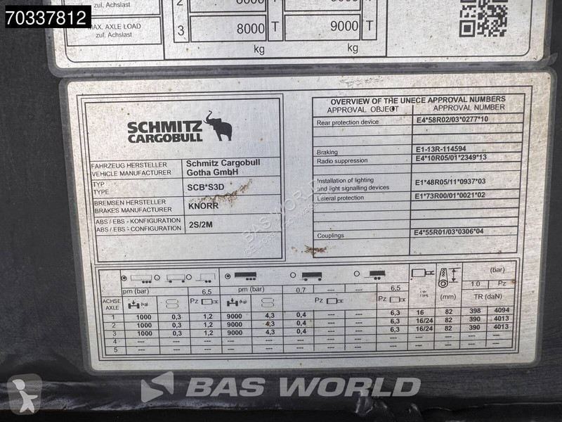 Oplegger Schmitz Cargobull SCB*S3D SCB*S3D 3...