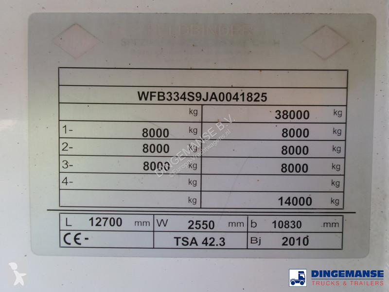 Semi reboque Feldbinder Fuel tank alu 42 m3 / /...