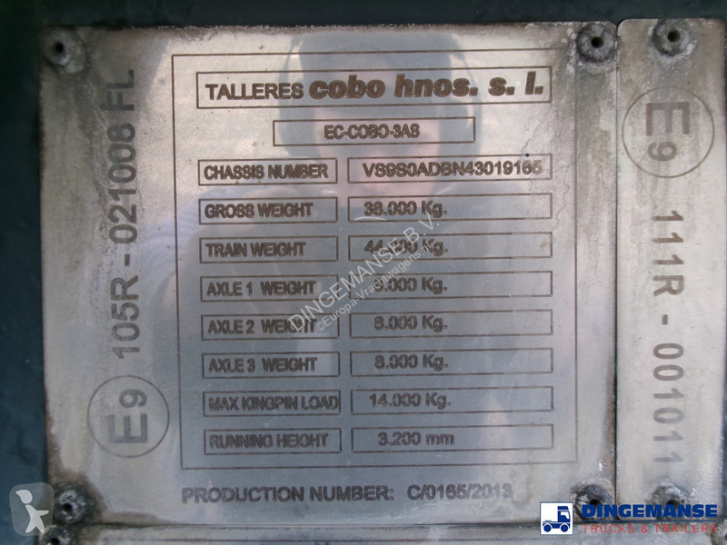 Semiremorca Cobo Fuel tank alu 44.7 m3 / 6 comp