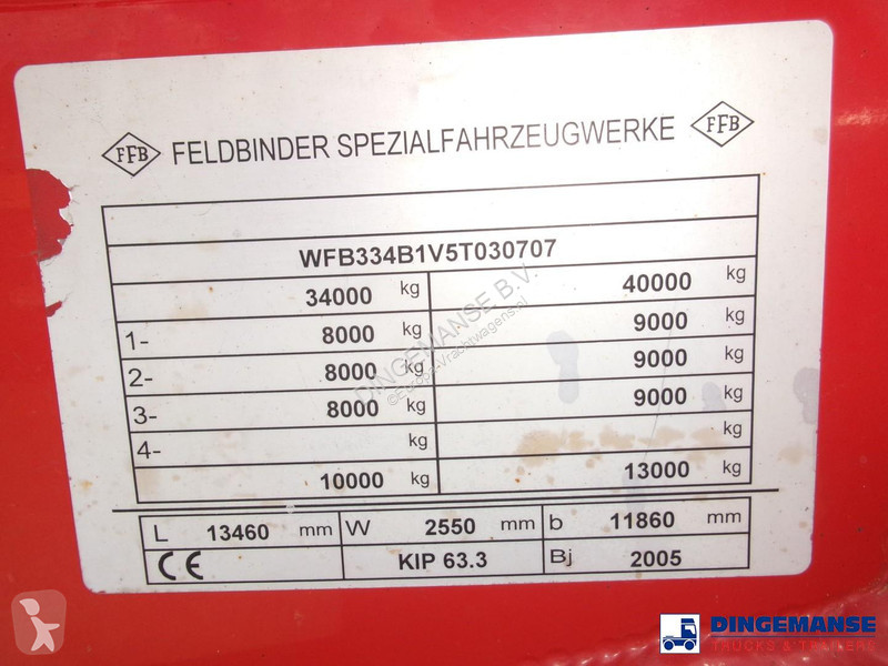 Semi remorque Feldbinder Powder tank alu...