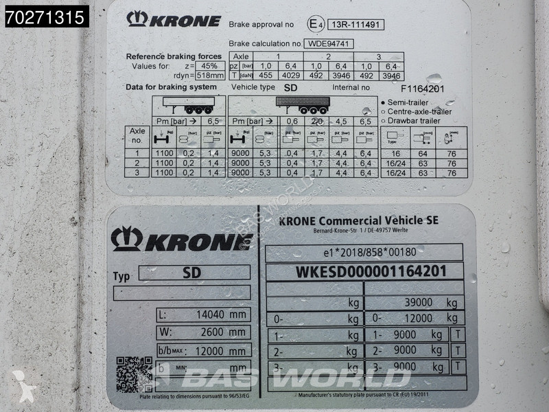 Semirimorchio Krone Carrier Vector 1550 NEW...