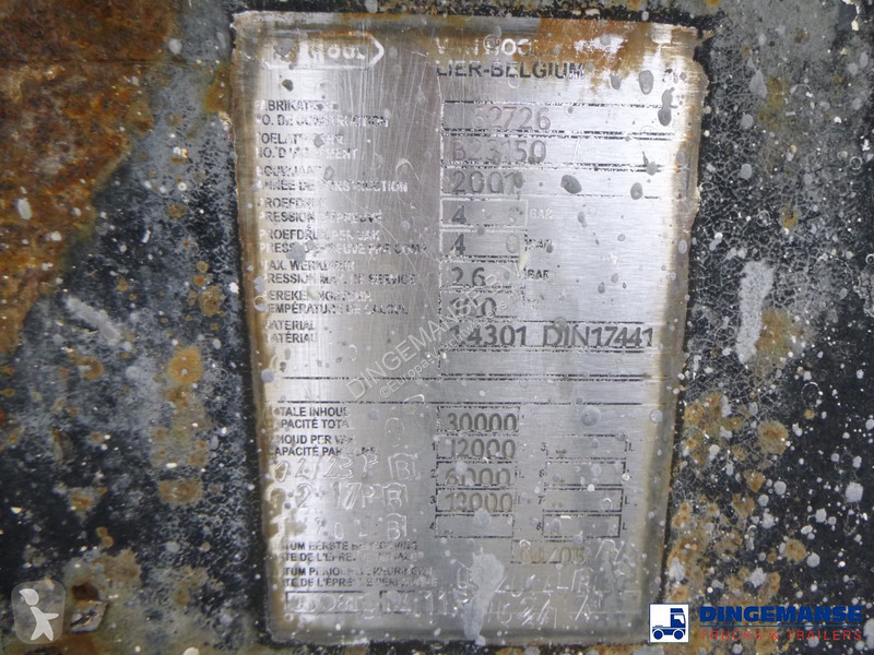 Semiremorca Van Hool Chemical tank inox 30 m3 /...