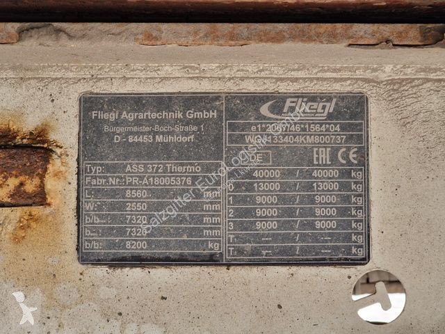 Semitrailer Fliegl ASS 372 Thermo / Thermomulde...