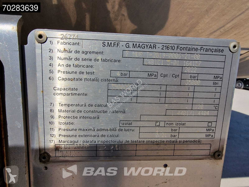 Oplegger Magyar SR A1 Food - ADR / alcohol / 4...