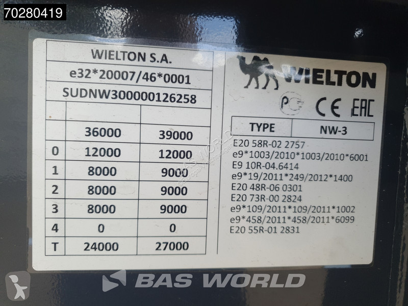 Semitrailer Wielton NW-3 NEW Liftachse 24m3