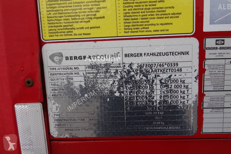 Semitrailer Berger ECOTRAIL / FIRANKA /...