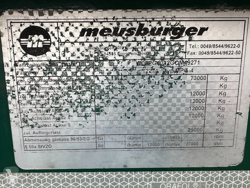Semiremorca Meusburger 4 axel steering, Double...