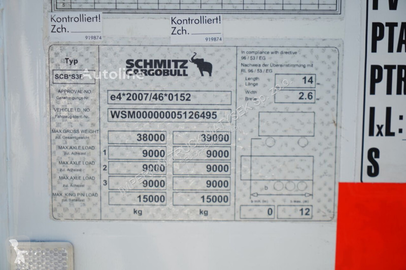 نصف مقطورة Schmitz Cargobull CHŁODNIA / AGREGAT...