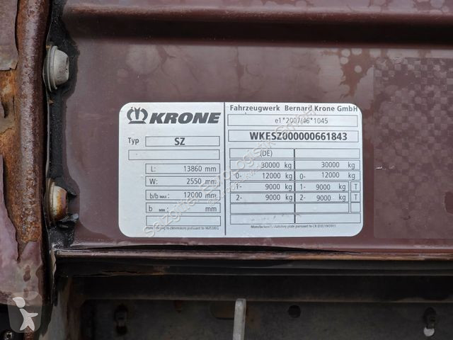Návěs Krone SZ / EDSCHA / Liftachse