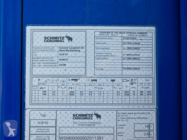 Semitrailer Schmitz Cargobull 20/LZG - 13.45...