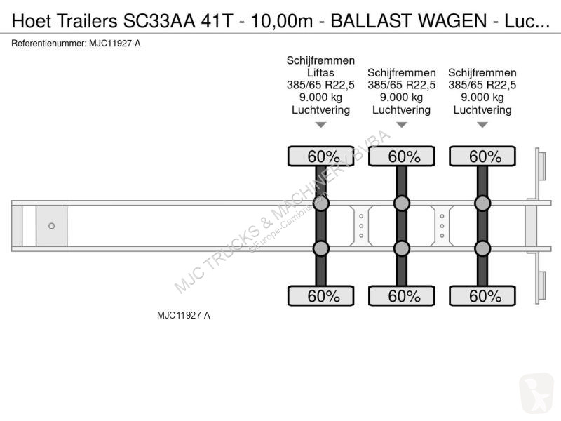 Oplegger  Hoet Trailers SC33AA 41T - 10.00m -...