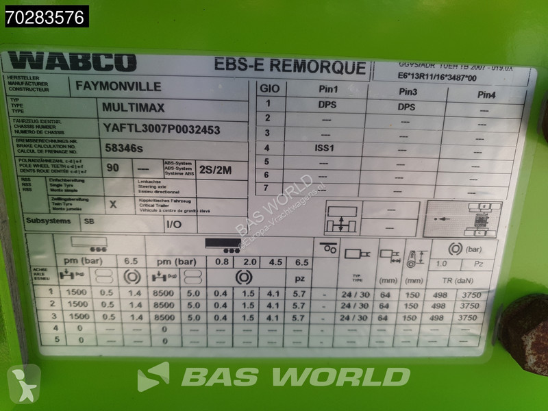 Semiremorca Faymonville F-S43-1AAF 3 axles...