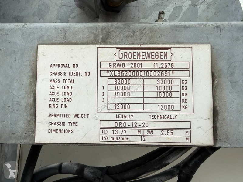 Oplegger Groenewegen DRO-12-20 B - Tailgate /...