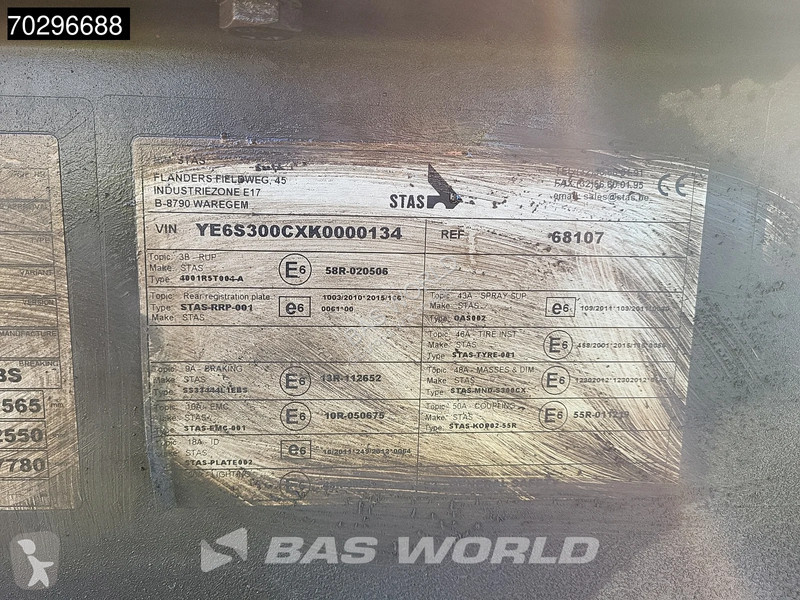 نصف مقطورة Stas S300CX 28m3 Lifting Axle