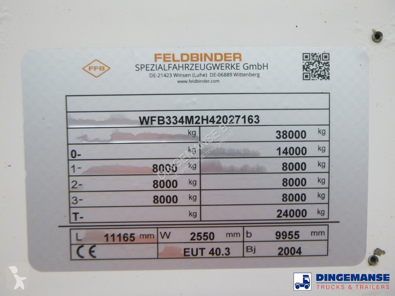 Feldbinder Powder tank alu 40 m3 / 1 comp...