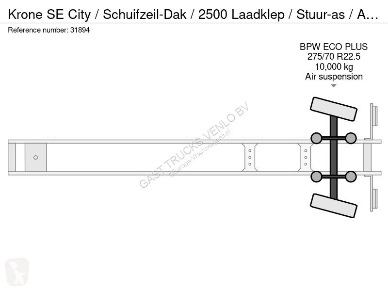 نصف مقطورة Krone SE City / Schuifzeil-Dak /...