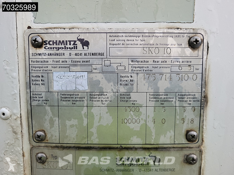 نصف مقطورة Schmitz Cargobull 10